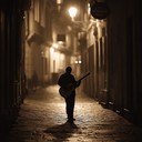 eerie guitar melodies echoing through desolate urban streets