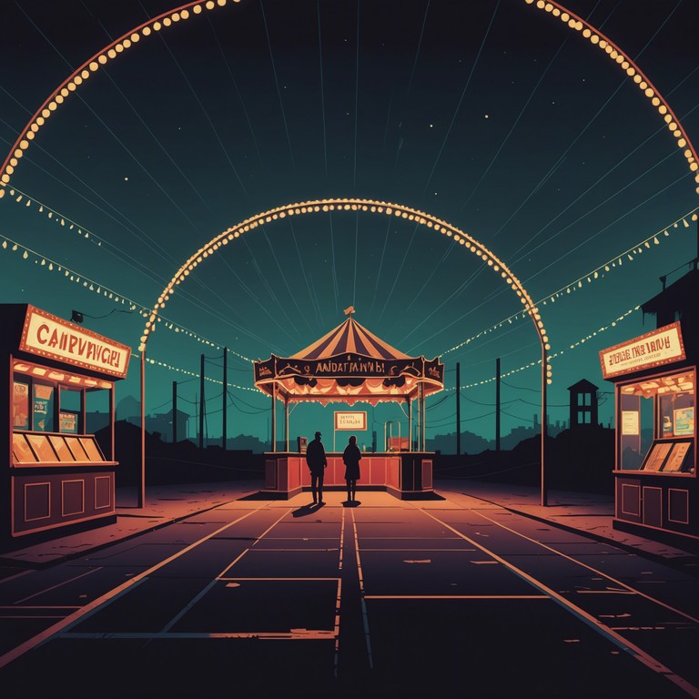 In an alternate universe, a deserted carnival becomes the stage for a ghostly dance. The accordion leads this sinister concerto, where the brisk, upbeat polka foundations contrast deeply with the spectral, haunting overtones that suggest a dance of spirits and ghouls under a ghostly moonlit sky.