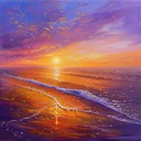 vivid ambient tones reflecting a beautiful seaside sunset