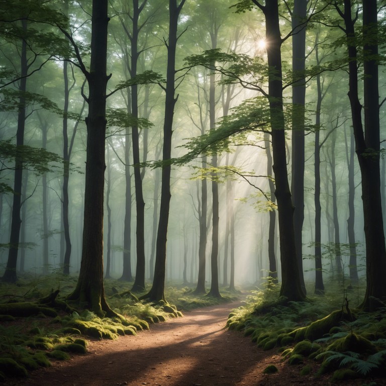 A soft, evocative track blending traditional folklore elements with the gentle, acoustic sounds of the harp. This song transports listeners into a serene forest landscape, where folklore whispers through the leaves, creating a tranquil and introspective atmosphere.