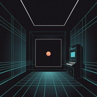 eerie synthesizer playing through dark themes