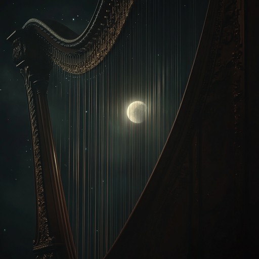 Imagine the gentle pluck of harp strings weaving through the crisp night air as the moon casts a glowing path across the sea's surface.