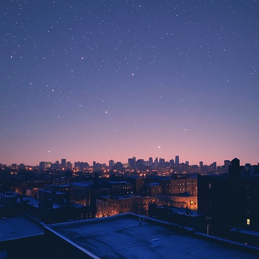 This track uses deep bass and ethereal melodies to paint an urban evening, filled with delayed effects and ambient sounds, capturing the essence of twilight in the city