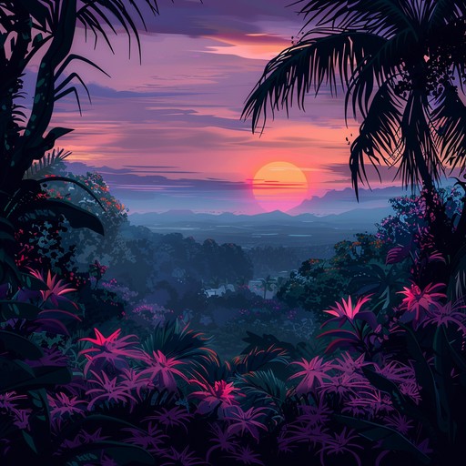 Blending vibrant reggaeton rhythms with exotic tropical beats, this instrumental piece transports listeners to an enchanting jungle sunset. The fusion of rhythmic reggaeton percussion, mellow synths, and lush, ambient nature sounds creates an inviting and unique soundscape perfect for dance and relaxation.