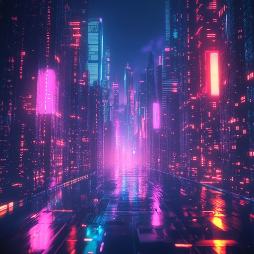 Immerse yourself in a neon lit journey through a futuristic cityscape. Hypnotic beats and ethereal synth melodies intertwine to create a dreamlike cyberpunk experience, evoking the atmosphere of a high tech metropolis bathed in neon lights. Perfect for drifting into a state of futuristic reverie.