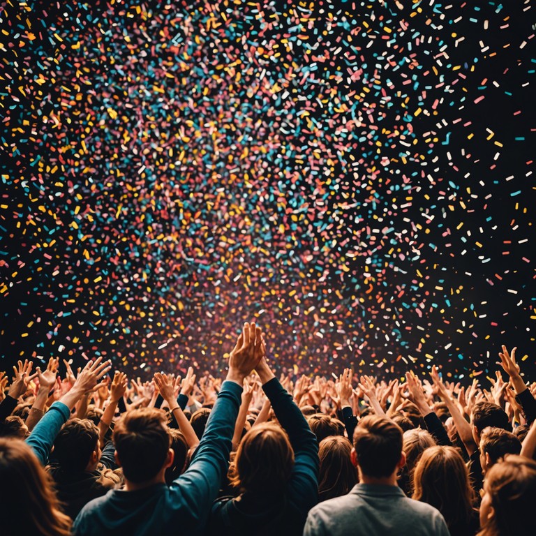 This track embodies the spirit of victory and celebration, featuring a powerful blend of electronic synths and pulsating beats, ideal for moments of achievement and joyous occasions. The composition starts with a gentle crescendo of synths leading to a burst of energetic rhythms that convey a sense of exhilaration and triumph.