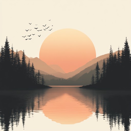 Imagine a scene where the first rays of the sun gently touch the calm waters of a secluded lake. The reflection shimmers slightly as the world awakens to the promise of the new day. This composition captures that peaceful, hopeful start, enriched by the natural sounds accompanying the gentle guitar.