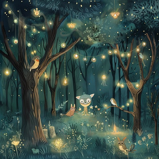 A playful and enchanting track that takes children on a musical journey through a whimsical forest filled with magical creatures, twinkling stars, and gentle breezes.