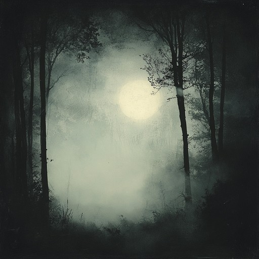 Step into a mysterious, moonlit world where ethereal whispers and haunting melodies float through the night, sparking curiosity and a sense of hidden secrets; with the ghostly sound of a theremin, this instrumental track creates a dark and enigmatic atmosphere