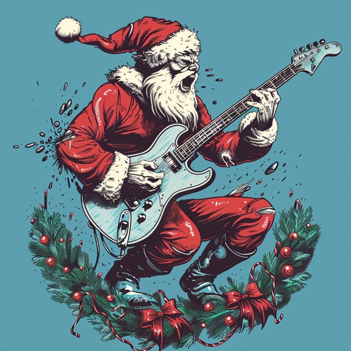 Blast through holiday traditions with aggressive guitar riffs and energetic drums, capturing the essence of rebellious youth challenging the norms of festive cheer. This track layers distorted guitars, rapid drumbeats, and gritty bass lines, perfect for a hard hitting holiday anthem that screams nonconformity and raw energy