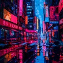 futuristic cityscape with eerie undertones