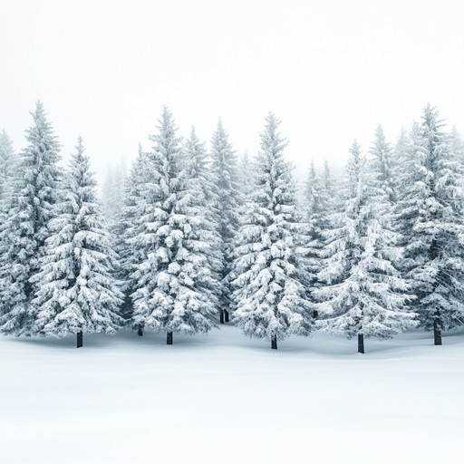 As the winter clouds gather, evoking a serene snow covered landscape, an acoustic guitar gently plucks melodies that intertwine with the silent, chilly air, creating a peaceful, introspective atmosphere. The music serves as a warm companion against the cold, evoking feelings of solitude and reflection amidst the beauty of a wintry scene.