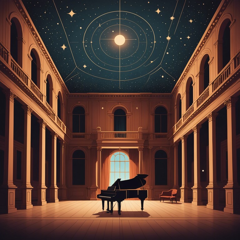 This piece imbues the timeless elegance of baroque with an ethereal, cosmic atmosphere, using the delicate timbre of a harpsichord. As the compositions unfold, listeners are transported to a mystical dimension where classical grace meets the infinitude of space.