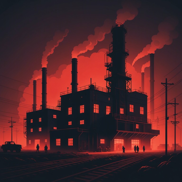 This track combines haunting echoes with aggressive guitar riffs and relentless industrial beats to form a soundscape that feels as if wandering through a dystopian factory where machine melds with shadow. The complex layers of sound evoke a sense of both awe and isolation, perfect for a futuristic thriller soundtrack.