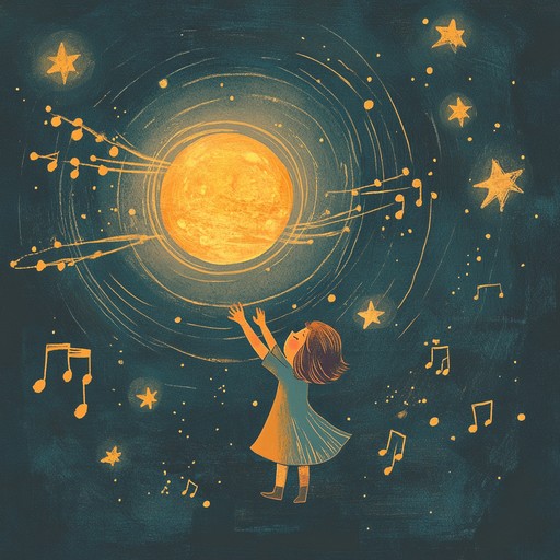 An enchanting instrumental piece that weaves magical melodies to transport children to imaginative, otherworldly realms filled with stars, planets, and cosmic wonders. The soothing tones inspire dreams and spark creativity, providing a gentle, yet adventurous musical journey through the universe.