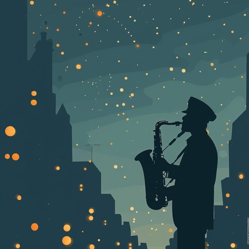 A captivating instrumental piece that intertwines smooth jazz and soul rhythms, painting a vivid picture of a bustling city night under a starry sky. It weaves through moments of serene calm and energetic bursts, offering an emotionally evocative musical experience.