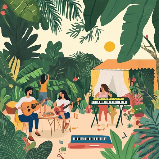 This light hearted instrumental track perfectly complements a sunny afternoon spent with friends. With its engaging jack swing rhythm and bright piano melodies, it evokes a sense of joy and relaxation. Ideal for outdoor gatherings, it creates a vibrant yet soothing atmosphere.