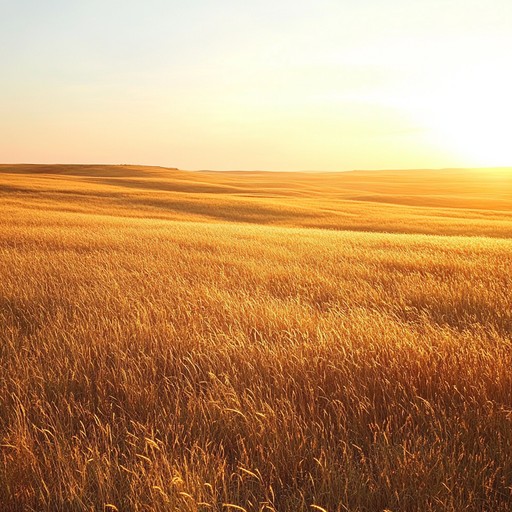 This instrumental piece captures the tranquility of the vast american prairies at dawn, blending soft acoustic guitar melodies with subtle harmonica undertones. The track evokes images of golden fields bathed in sunlight, a gentle breeze rustling through the grass, and a sense of peaceful solitude. Ideal for moments of reflection and relaxation.