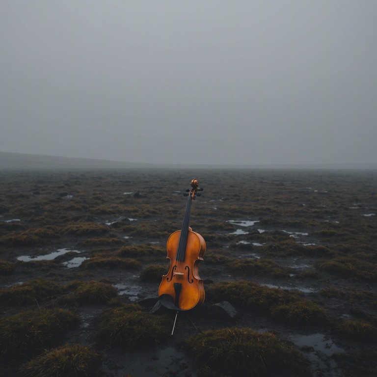 This track embodies the essence of a somber, introspective journey through forgotten memories and silent longings. The composition utilizes subtle, deep violin harmonies that convey a sense of unresolved melancholy and contemplative solitude, crafting an atmosphere thick with emotive intensity.