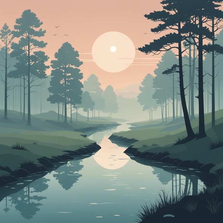 This composition uses soft electric piano notes to create an atmosphere of peace and tranquility, reminiscent of a quiet river or stream, perfect for unwinding or for use as a gentle lull to sleep.