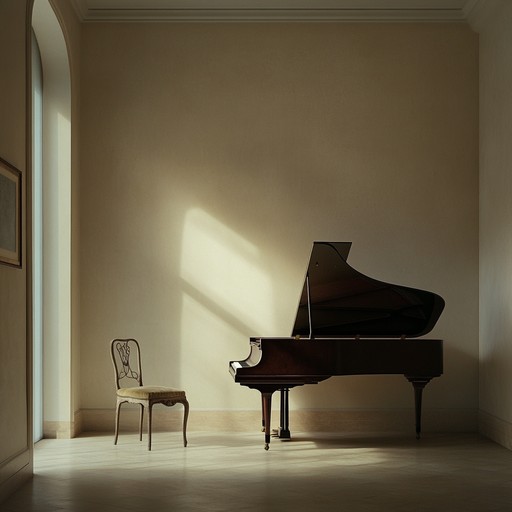 An instrumental minimalist composition capturing nostalgia through sparse piano notes resonating in empty spaces, reflecting on memories and moments long past.