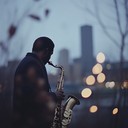 soft sax tunes fill the evening