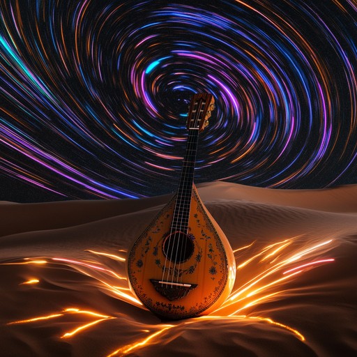 Experience the synergy of fast paced drum n bass beats and traditional middle eastern scales played on the oud, crafting an electrifying track that evokes the mystique of ancient deserts meeting modern rhythms.