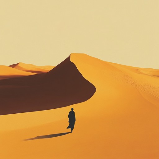 A tense and mysterious middle eastern instrumental piece driven by intricate oud lines, uncovering the secrets of ancient deserts. Minor scales, rhythmic drumming, and haunting melodies create an atmosphere of suspense and enigmatic allure.