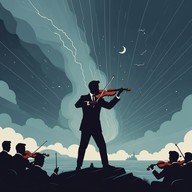 orchestral chaos meets serene moments in a stormy performance