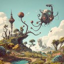 whimsical symphonic rock merging fantastical and mechanical elements.