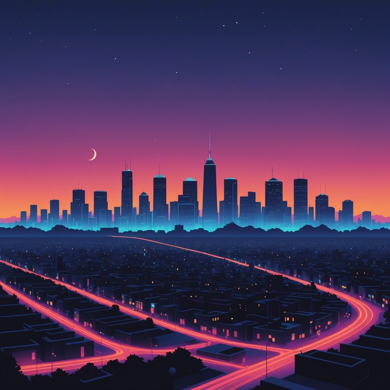 Drawing on the exhilarating atmosphere of a neon lit city at night, this music piece features melodic synth beats and energetic rhythms that transport listeners back to the captivating 80s era