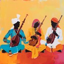 lively and colorful, rhythmic hindustani musical experience.