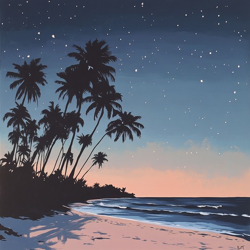 An instrumental smooth reggae track that captures the gentle sway of palm trees under a starlit sky, blending mellow guitar riffs with soft percussion to evoke relaxation and peace.