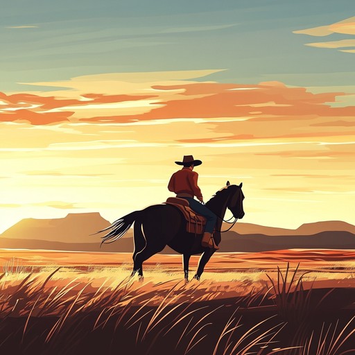 An upbeat instrumental piece that captures the joy and freedom of riding through open western landscapes, with lively melodies and cheerful rhythms that evoke images of sunny skies and vast plains