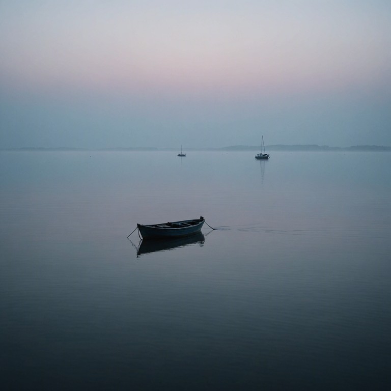 This instrumental track captures the essence of a lone boatman navigating through misty, turbulent waters, reflecting on past sorrows and lost loves with each note. The music embodies the spirit of the ocean's depths, blending melancholy with mystery.