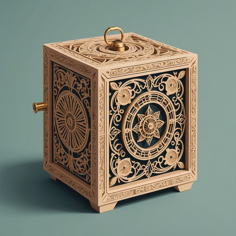 A serene music piece played by a music box, bringing forth warm recollections of childhood summers spent in innocence and joy, reminiscent of cotton candy skies and gentle breezes.