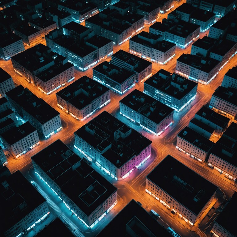 Explore a serene soundscape that merges the mystique of a rainy city night with calming synthetic wavelengths, invoking a sense of peace amidst a bustling cyber city.