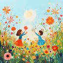 uplifting nursery rhyme with bright tones and playful energy