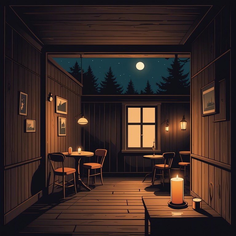 This composition captures the quiet magic of a moonlit jazz café, where each note reverberates softly off the walls, and the air is laden with a tranquil, almost tangible nostalgia. The music slowly unfolds like a gentle conversation between old friends beneath the silver glow of the moon.