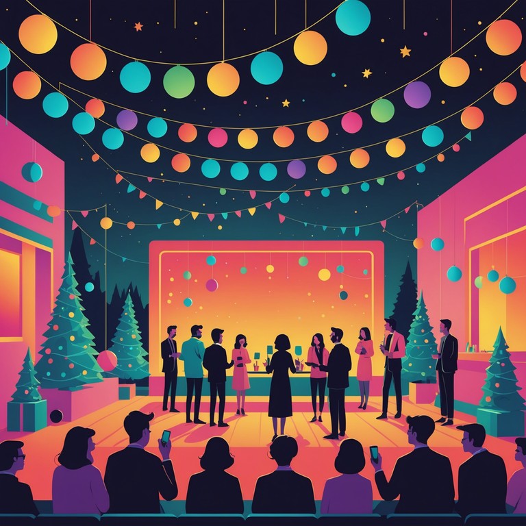 This track captures the essence of holiday festivities with pulsating dance pop rhythms designed to evoke feelings of joy and togetherness. Fueled by the cheerful strums of an electric guitar, it's perfect for seasonal parties or any setting that demands a burst of festive cheer. The music combines elements of electronic dance with pop overtones to create a soundscape that is both infectious and inviting, making it impossible not to move your feet.