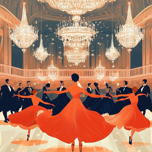 A spirited instrumental waltz that sweeps listeners into a lively ballroom filled with swirling dancers, vibrant melodies, and uplifting rhythms. The composition captures the exuberance of a festive evening, evoking images of twirling gowns and joyful laughter.