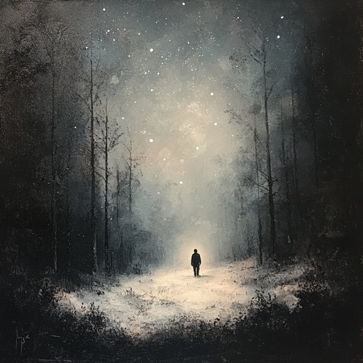 This instrumental composition combines haunting folk melodies with ambient textures to evoke the silent whispers and hidden secrets of deep, ancient woods. The music invites listeners into a contemplative journey through nature's darker realms.