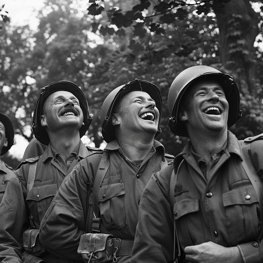 Envision soldiers taking a leisurely stroll, laughing and enjoying the day as they march to a happy, carefree rhythm. This instrumental track captures the joy and lightness of a break from routine, filled with bright and lively beats.