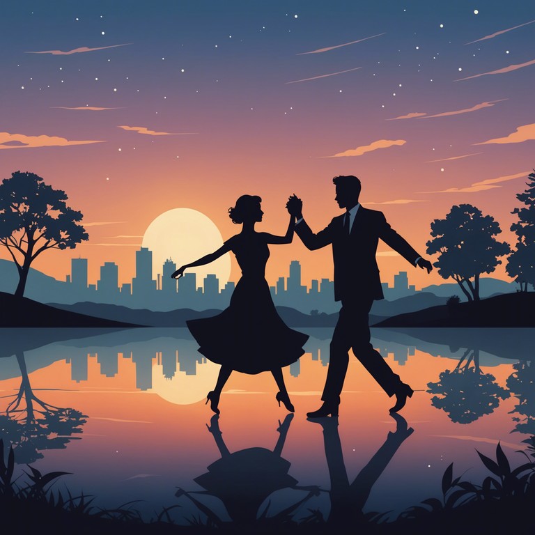 Imagine dancing slowly in a tranquil night, with each note playing softly, reflecting a tapestry of sentimental and soothing vibes under a celestial sphere.