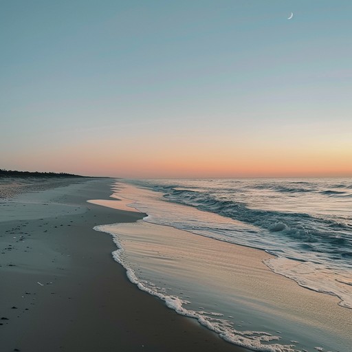 This track brings the listener to a serene beach at sunset, where the soft beats of progressive trance blend the colors of dusk into sounds. Rolling waves and distant sea gulls accompany the soothing melody played on a synthesizer, framing an evening of peaceful reflection.