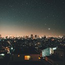 illuminated strings under the urban stars