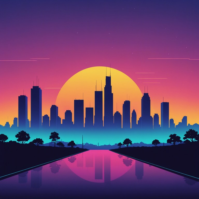 This track encapsulates a serene drive through a neon lit cityscape at dusk, where soothing synth pads blend with gentle rhythmic pulses to create a backdrop of peaceful yet nostalgic exploration.