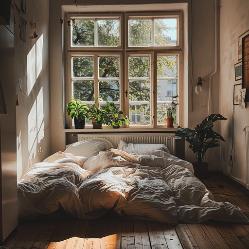 A gentle and uplifting instrumental designed to evoke the feeling of a refreshing morning. The combination of acoustic guitar strums and soft synth melodies creates a blissful atmosphere, ideal for waking up or easing into the day.