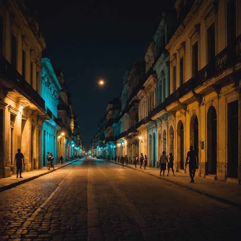 A musical journey blending traditional afro cuban rhythms with contemporary electronic elements, capturing the essence of a sultry night dance in the heart of havana. This track combines the intimate vibrations of a classic guitar with modern synth lines, creating a seductive, pulsating rhythm perfect for a night of dance and romance under the starlit cuban sky.