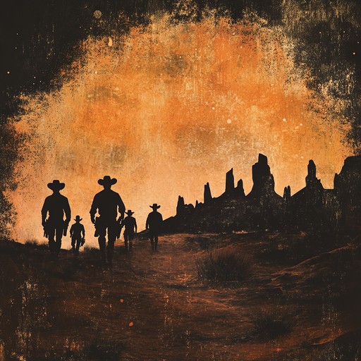 Enigmatic melodies blend with rhythmic echoes, weaving a mystic cowboy tale in a desolate desert landscape. Mysterious and captivating, this instrumental track incites imagination. Classic western guitar sets the stage with haunting undertones while subtle percussions build underlying tension.